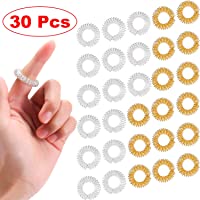 30 Piezas de Anillo de Masaje de Dedos- Anillos de Dedos Sensoriales Puntiagudos-Anillo de Acupresión Juego para…